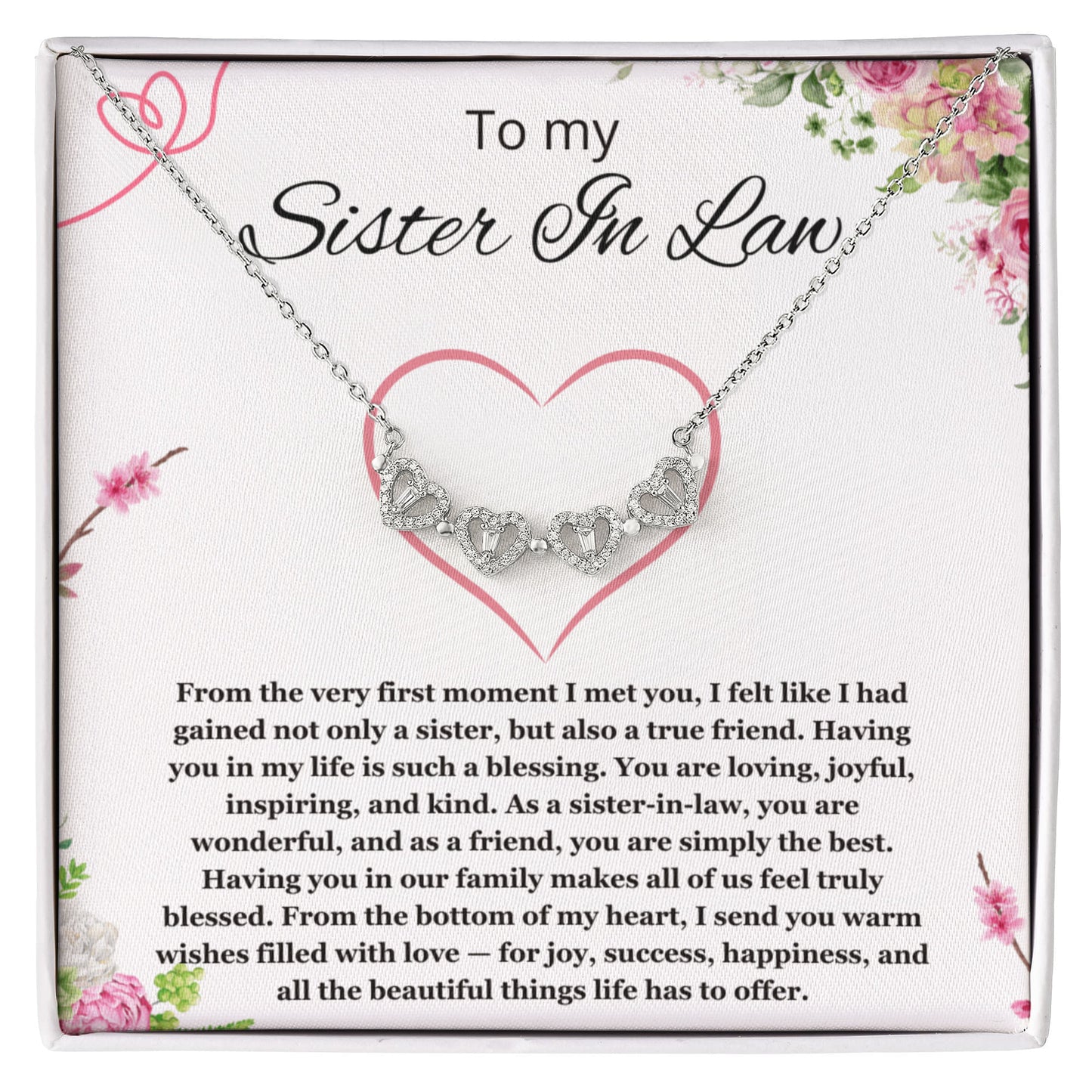 Sister in Law Jewelry Sister-in-Law Birthday Gift for Sister in Law Gift from Bride Wedding Birthday Magnetic Heart Necklace