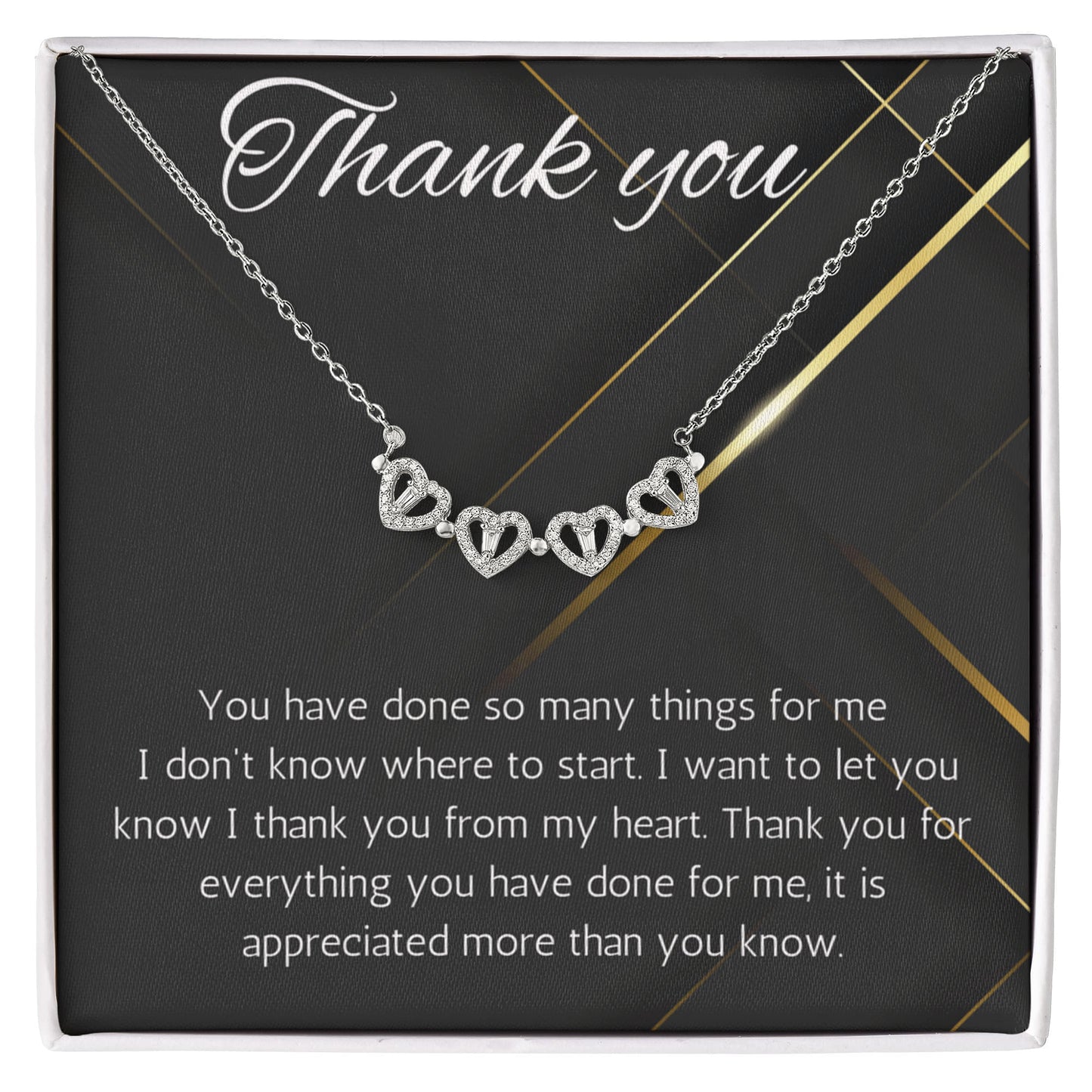 Thank you necklace thank you gift appreciation gift gratitude gift thank you jewelry Magnetic Heart necklace, gift for teacher nurse