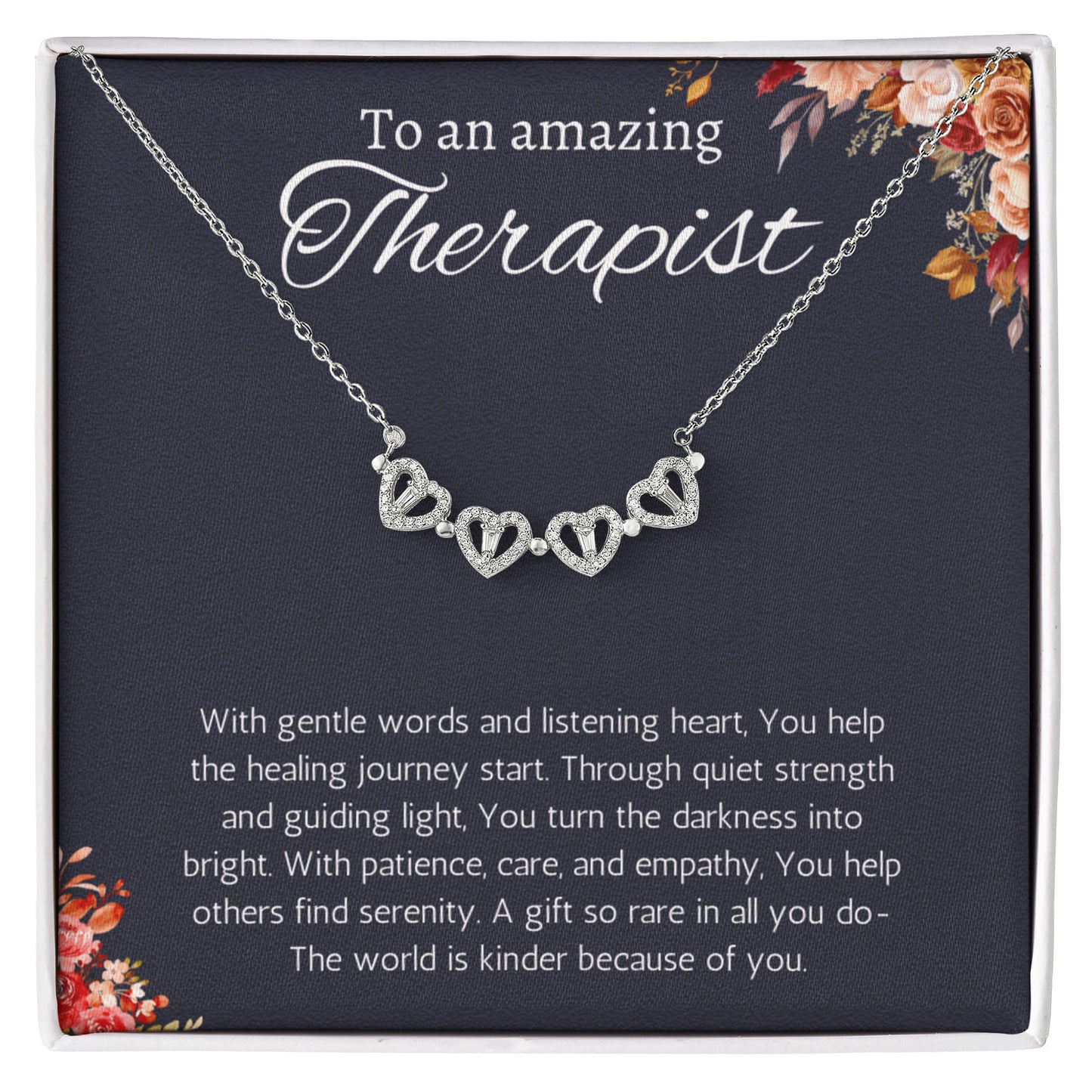 Therapist Gift Necklace Magnetic Heart jewelry for Mental Health Physical Speech EVO Child Massage Therapist Psychologist Appreciation