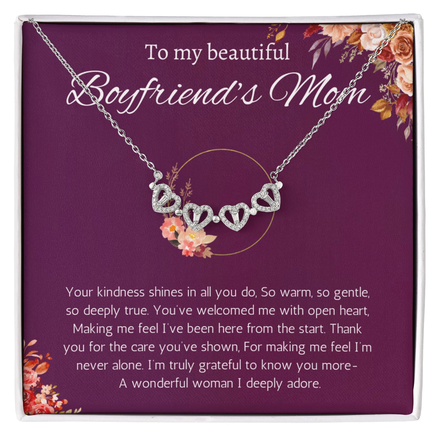 Boyfriends Mom Gift for Mother's Day Birthday Gifts for Boyfriend's Mom To My Boyfriends Mom Necklace Christmas Gift