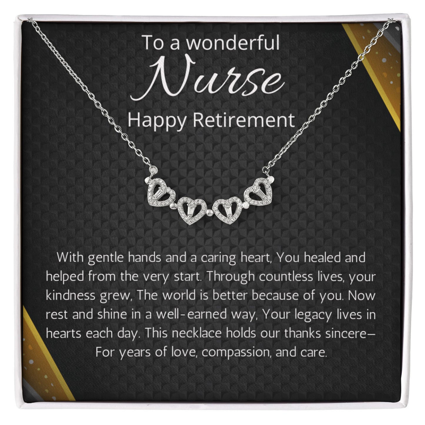 Nurse Retirement Gift Necklace For Women, Retirement Gift for Nurse, RN, Magnetic Hearts  Jewelry Retirement Party Gift for Nurse Coworker