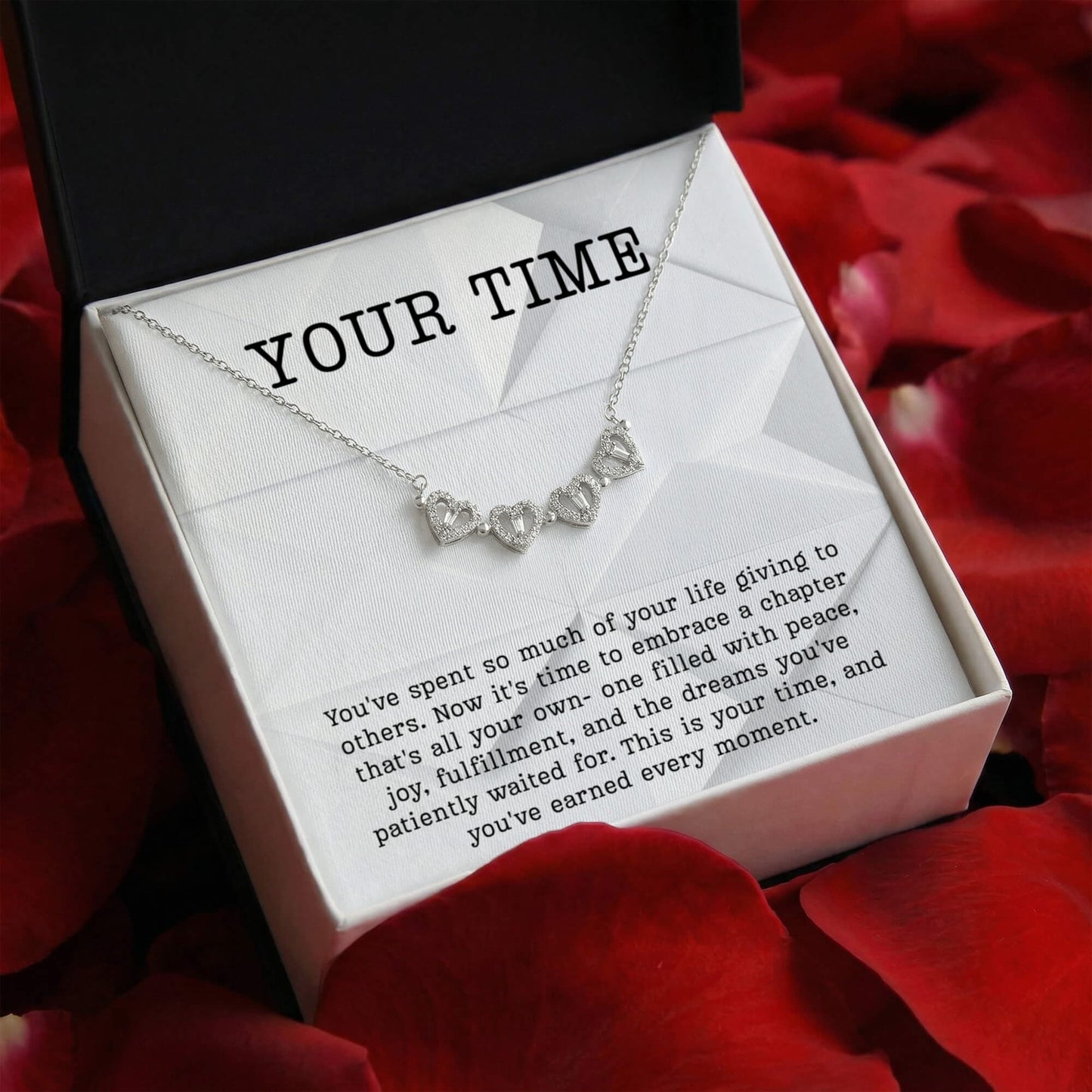 Retirement Gift necklace your time meaningful Gift Retiring celebration Magnetic Heart Jewelry