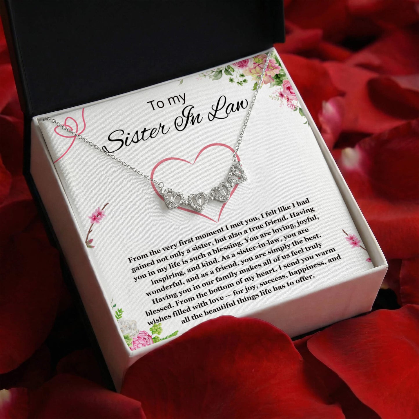 Sister in Law Jewelry Sister-in-Law Birthday Gift for Sister in Law Gift from Bride Wedding Birthday Magnetic Heart Necklace