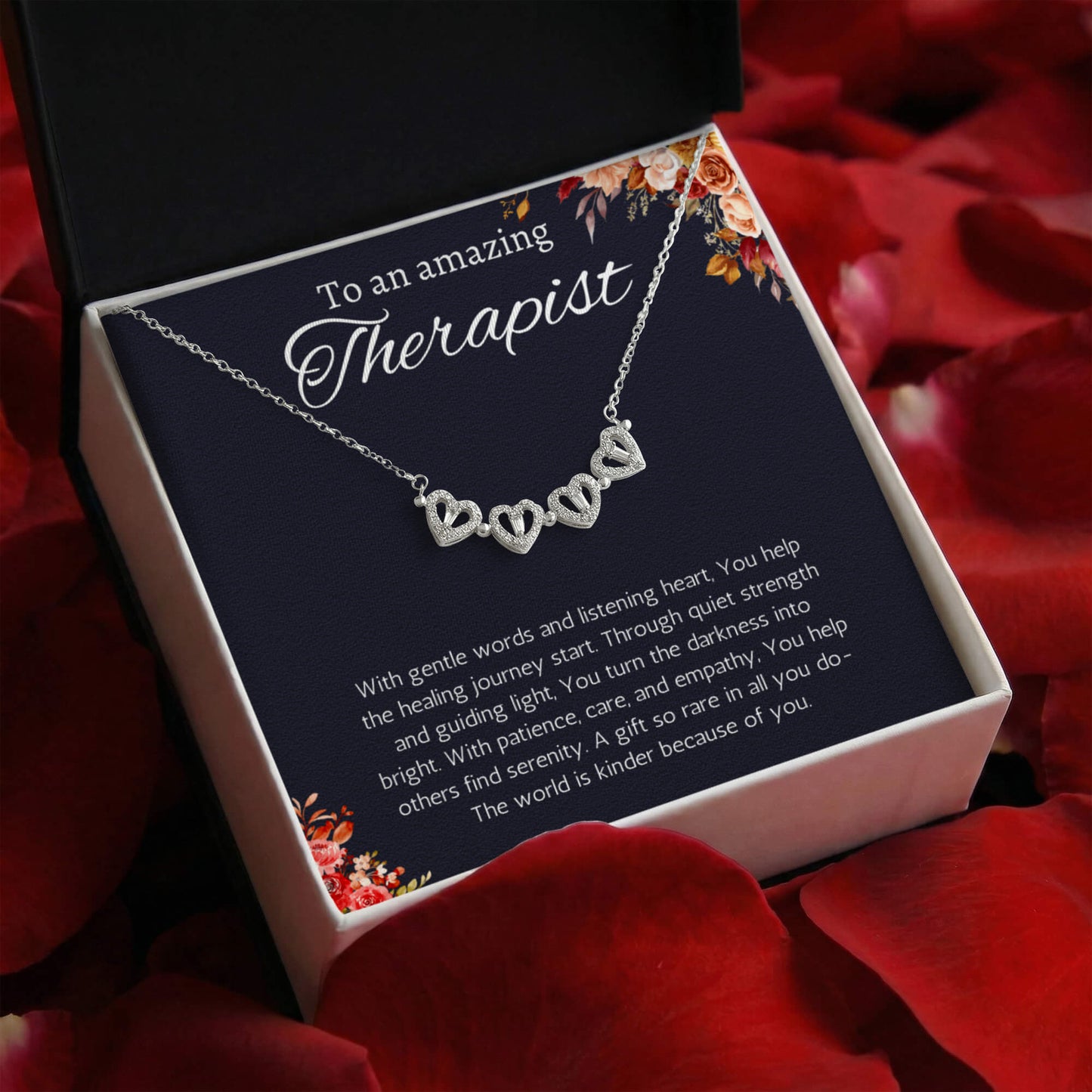 Therapist Gift Necklace Magnetic Heart jewelry for Mental Health Physical Speech EVO Child Massage Therapist Psychologist Appreciation