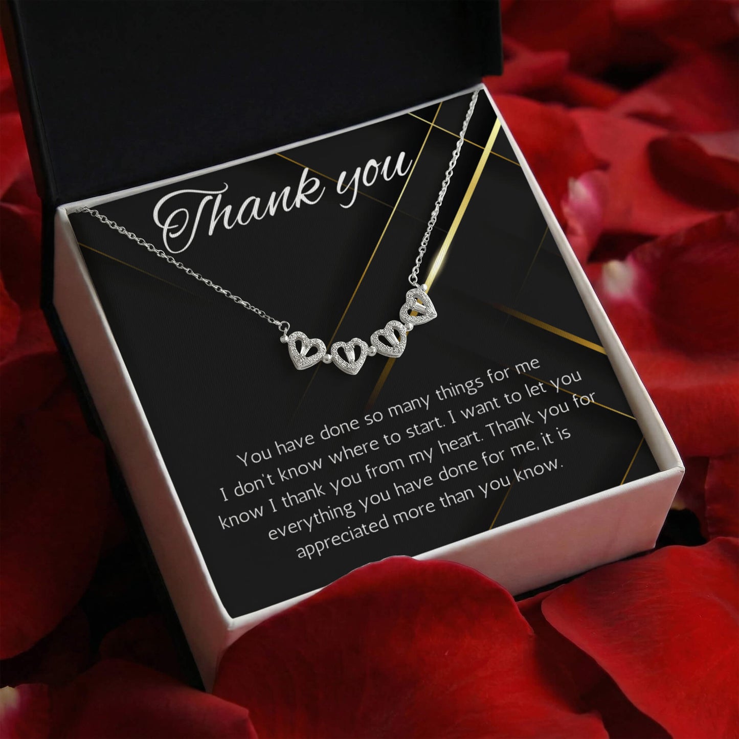 Thank you necklace thank you gift appreciation gift gratitude gift thank you jewelry Magnetic Heart necklace, gift for teacher nurse