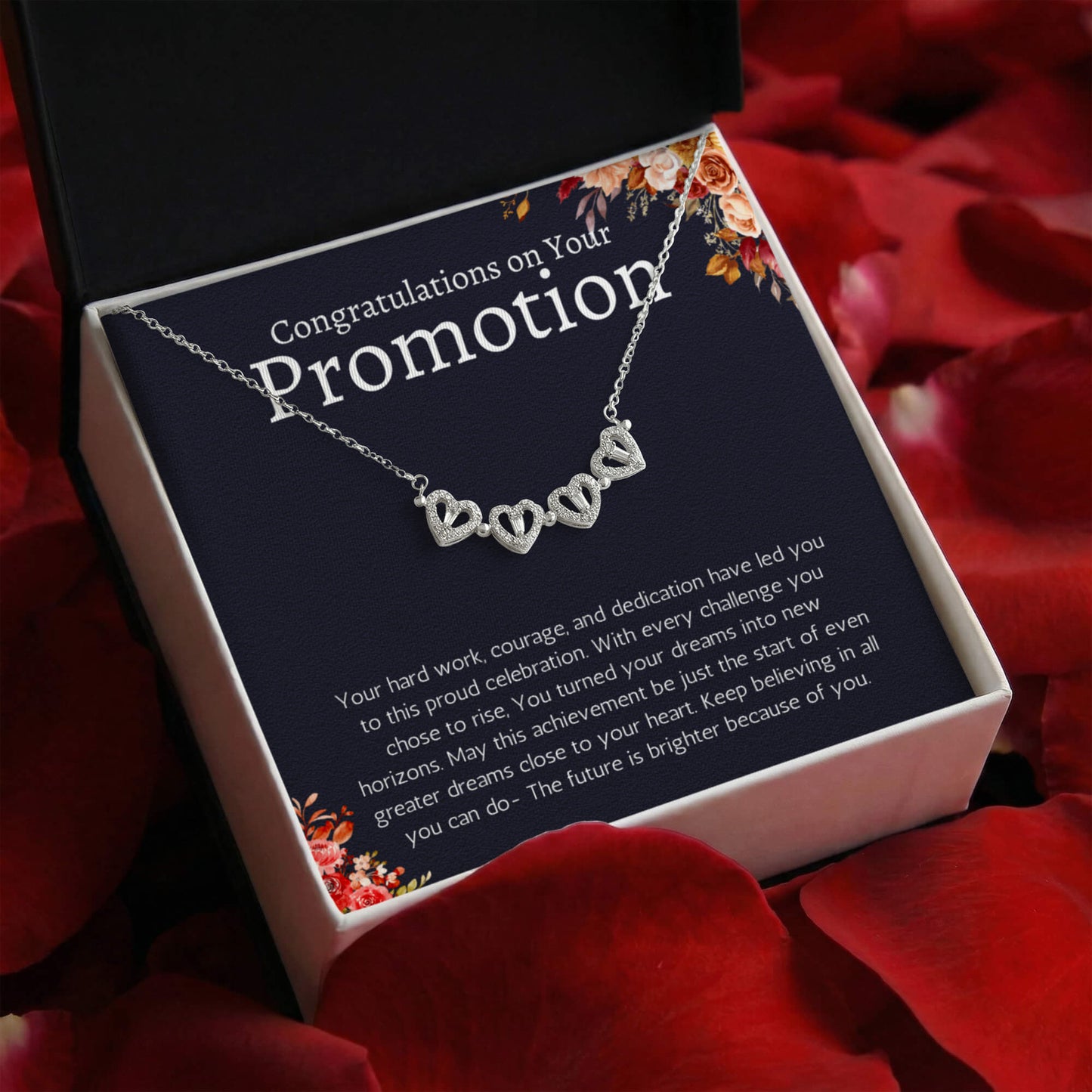 Job Promotion Gifts Necklace for Women Congratulations Gift for Coworker, Boss, Friend or Family Magnetic Love Jewelry