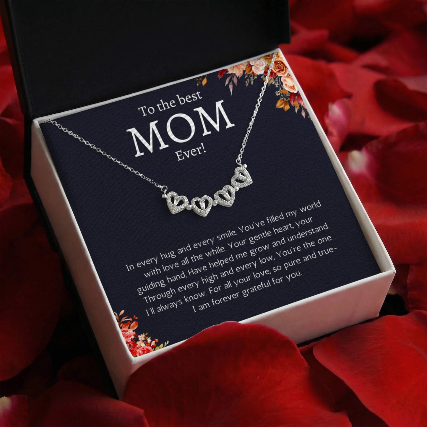 Best Mom Ever Gift for Mom from Daughter or Son Magnetic Heart Necklace for Mother's Day, Birthday, Holidays