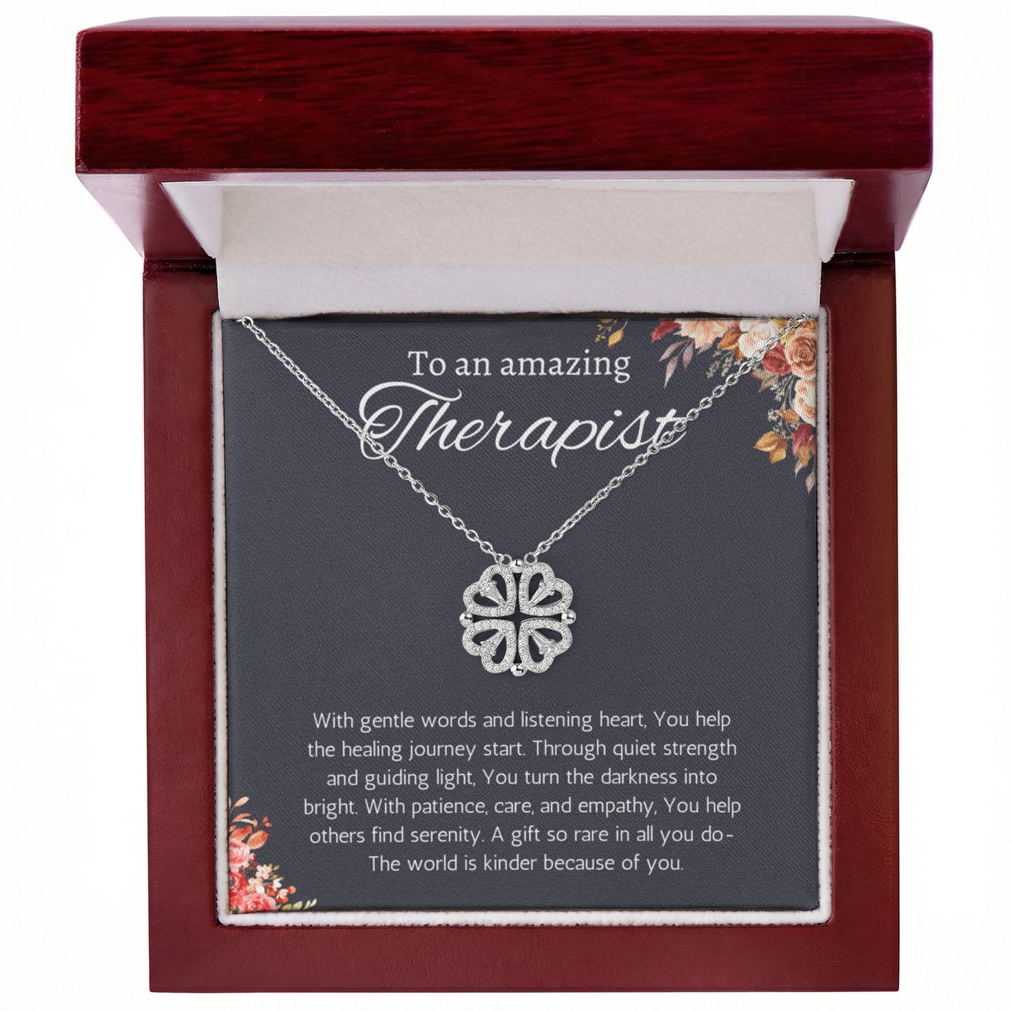 Therapist Gift Necklace Magnetic Heart jewelry for Mental Health Physical Speech EVO Child Massage Therapist Psychologist Appreciation