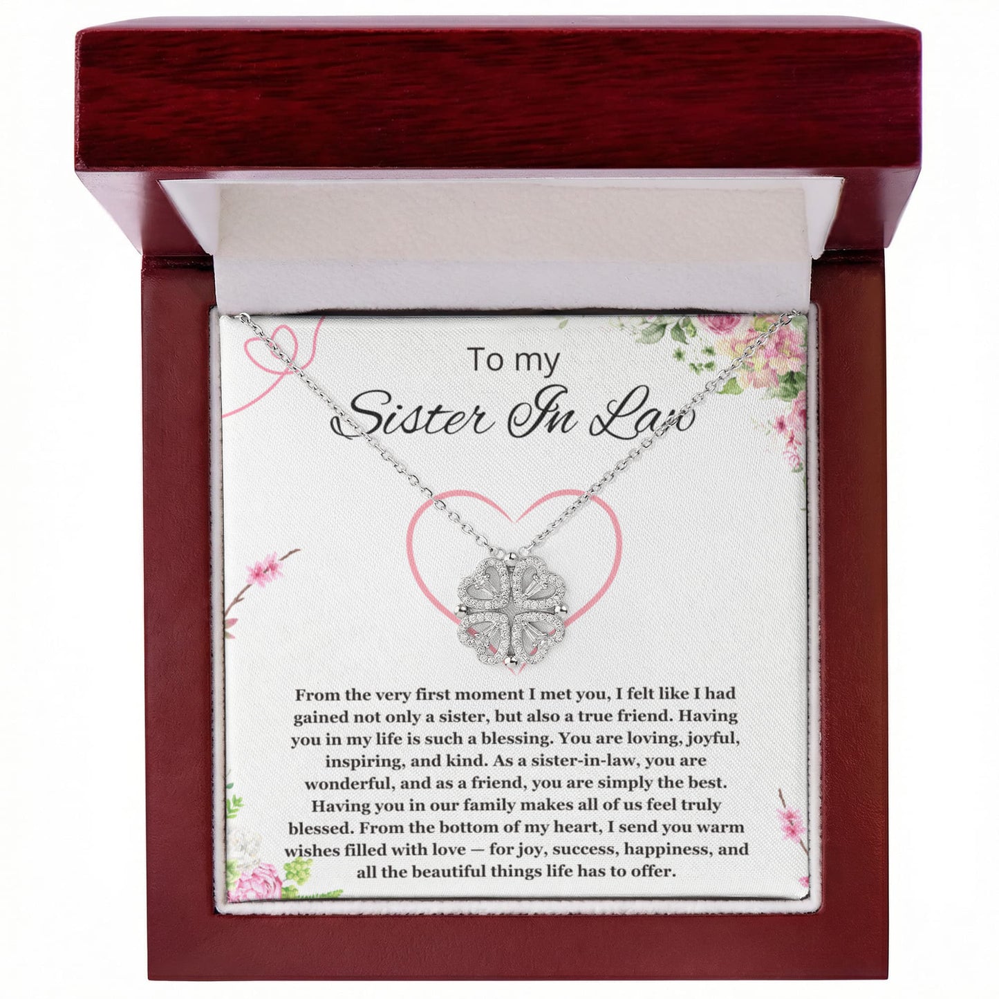 Sister in Law Jewelry Sister-in-Law Birthday Gift for Sister in Law Gift from Bride Wedding Birthday Magnetic Heart Necklace