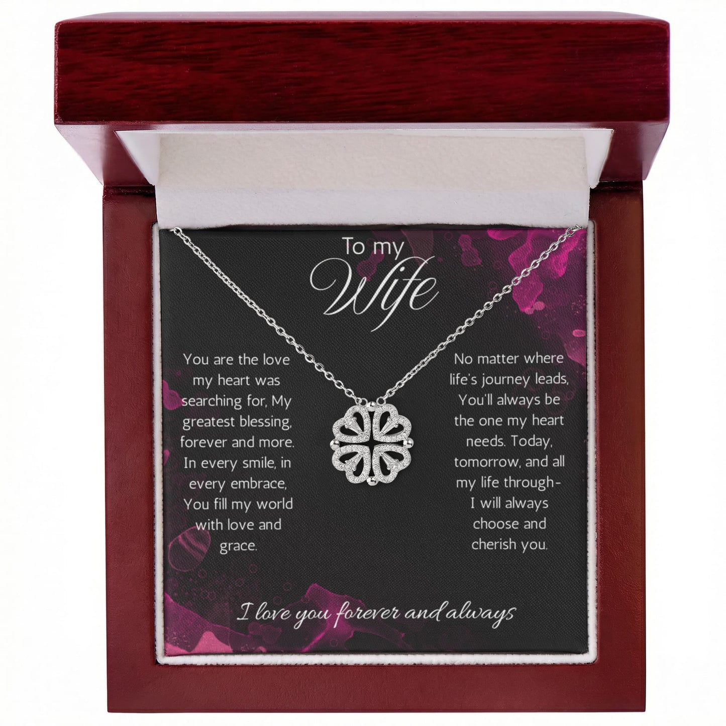 Wife Gift Necklace, Anniversary, Birthday, Christmas Gift Necklace For Soulmate, from Husband Magnetic Heart Jewelry