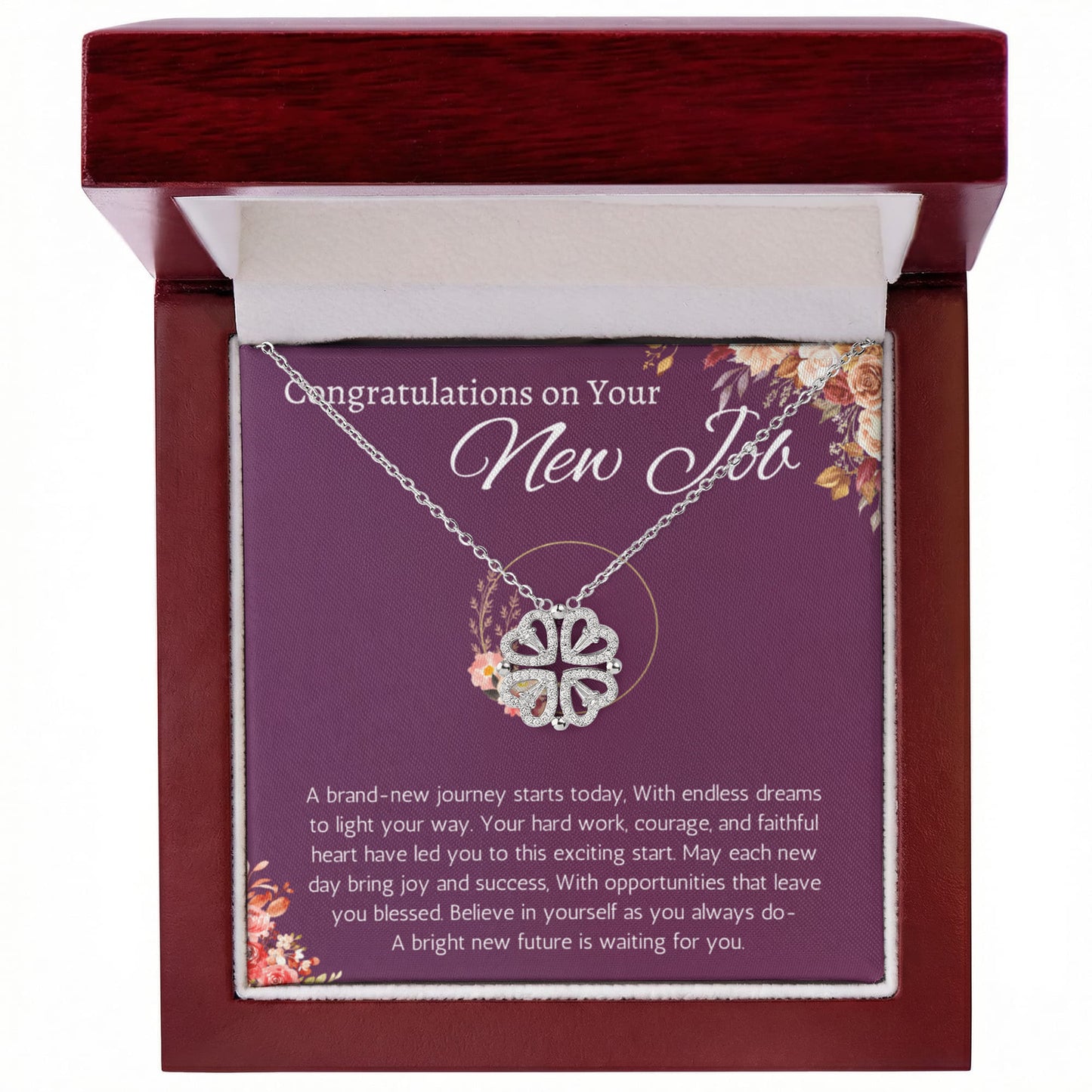 New Job Gift for Her Necklace Congratulations Gift New Job Colleague Leaving Gift New Job Gifts for Woman Magnetic Heart Jewelry