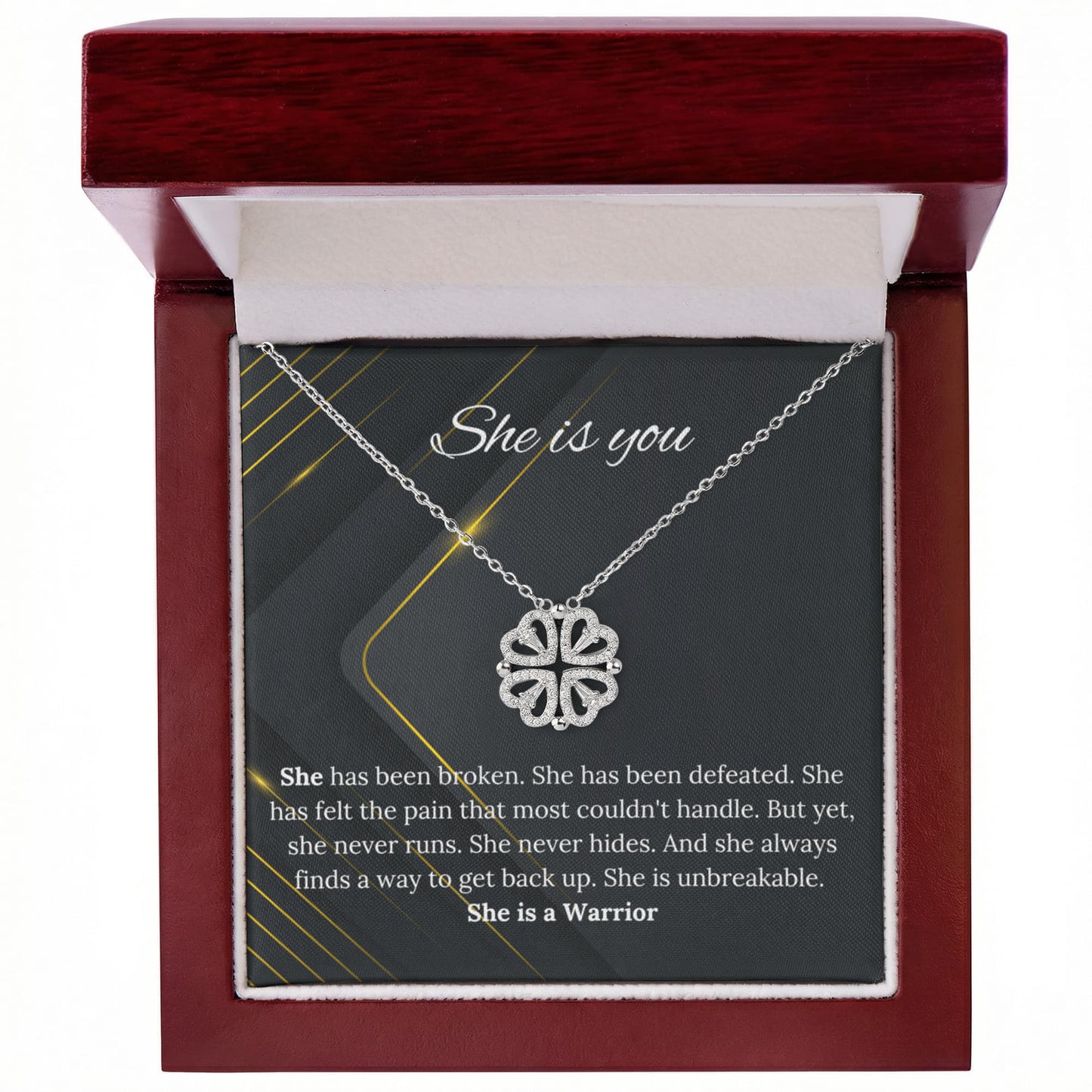 Cancer survivor gift necklace, inspirational motivational Present for cancer patients, breast cancer jewelry