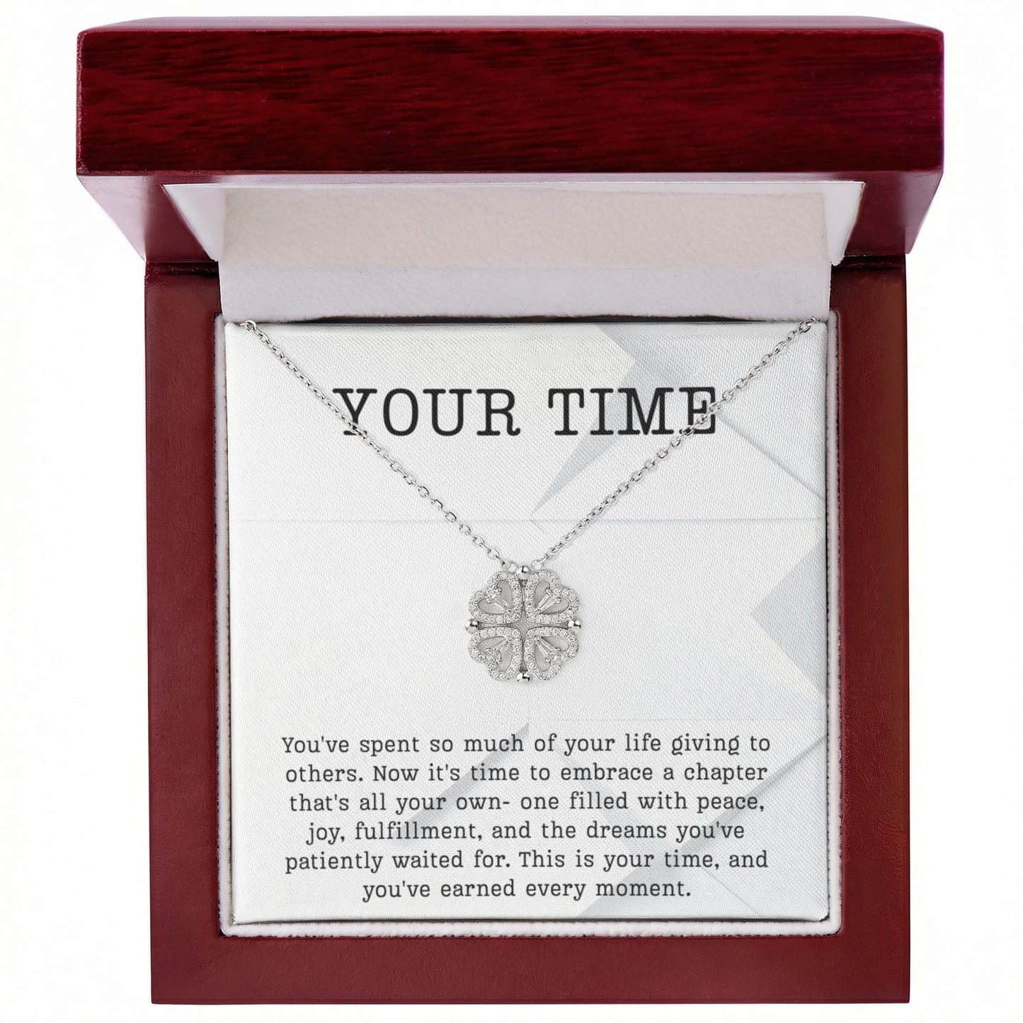 Retirement Gift necklace your time meaningful Gift Retiring celebration Magnetic Heart Jewelry