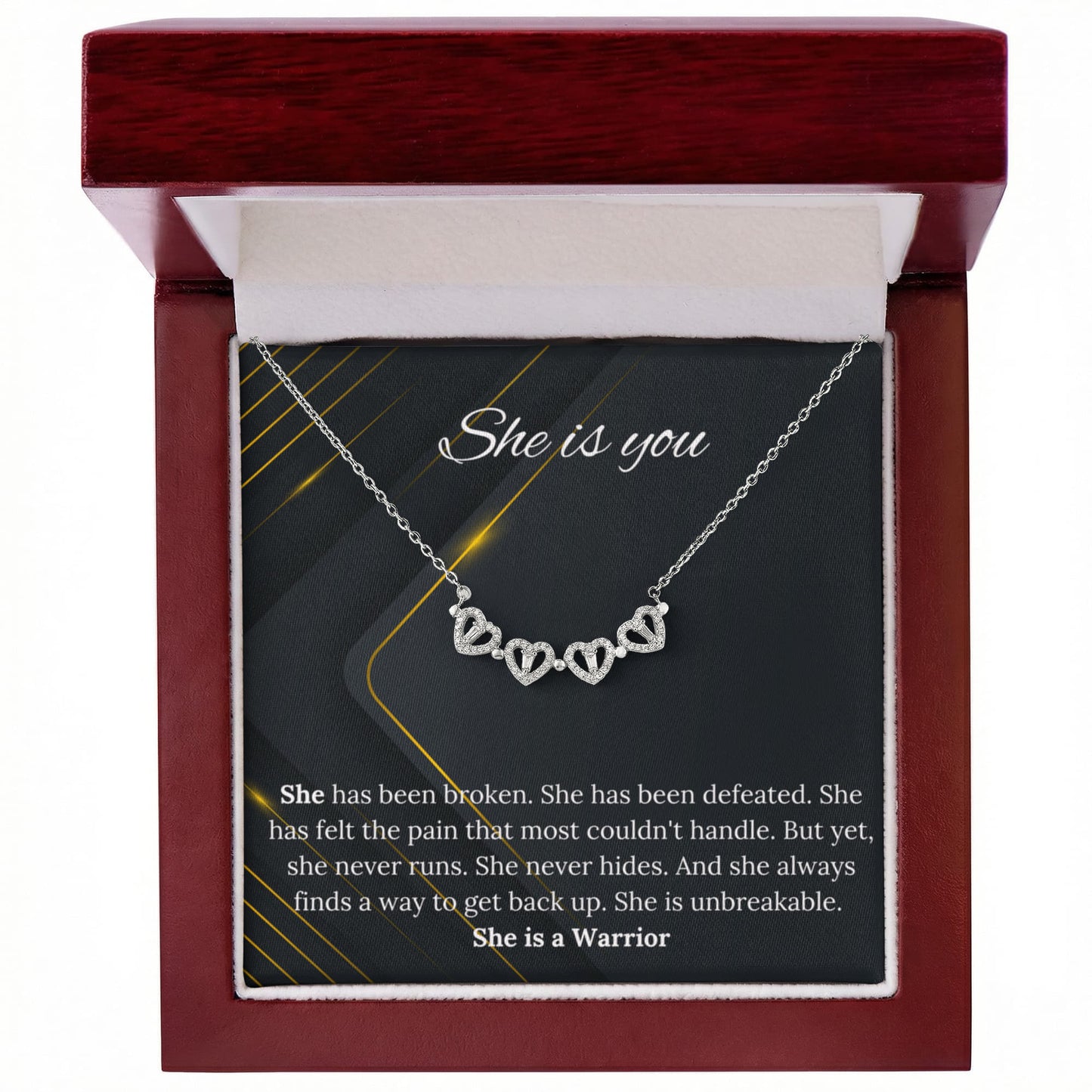 Cancer survivor gift necklace, inspirational motivational Present for cancer patients, breast cancer jewelry