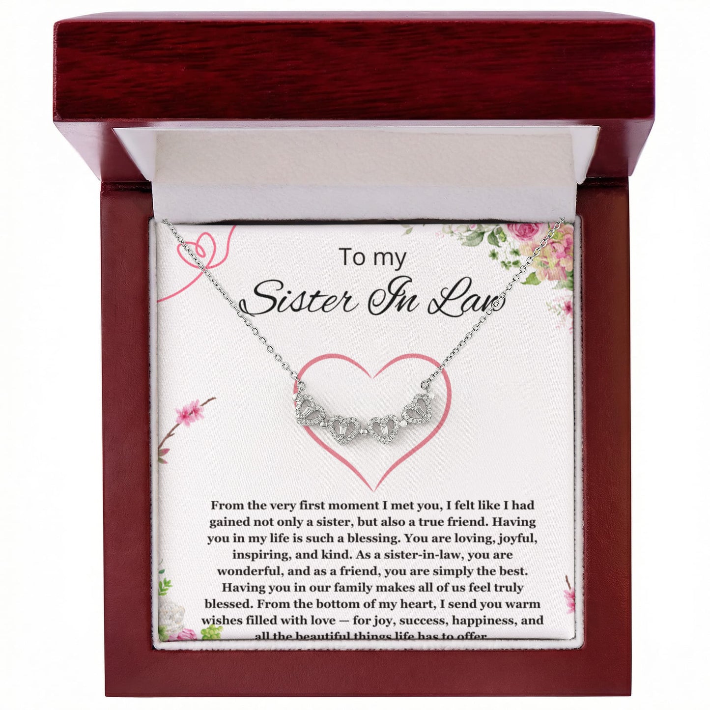 Sister in Law Jewelry Sister-in-Law Birthday Gift for Sister in Law Gift from Bride Wedding Birthday Magnetic Heart Necklace