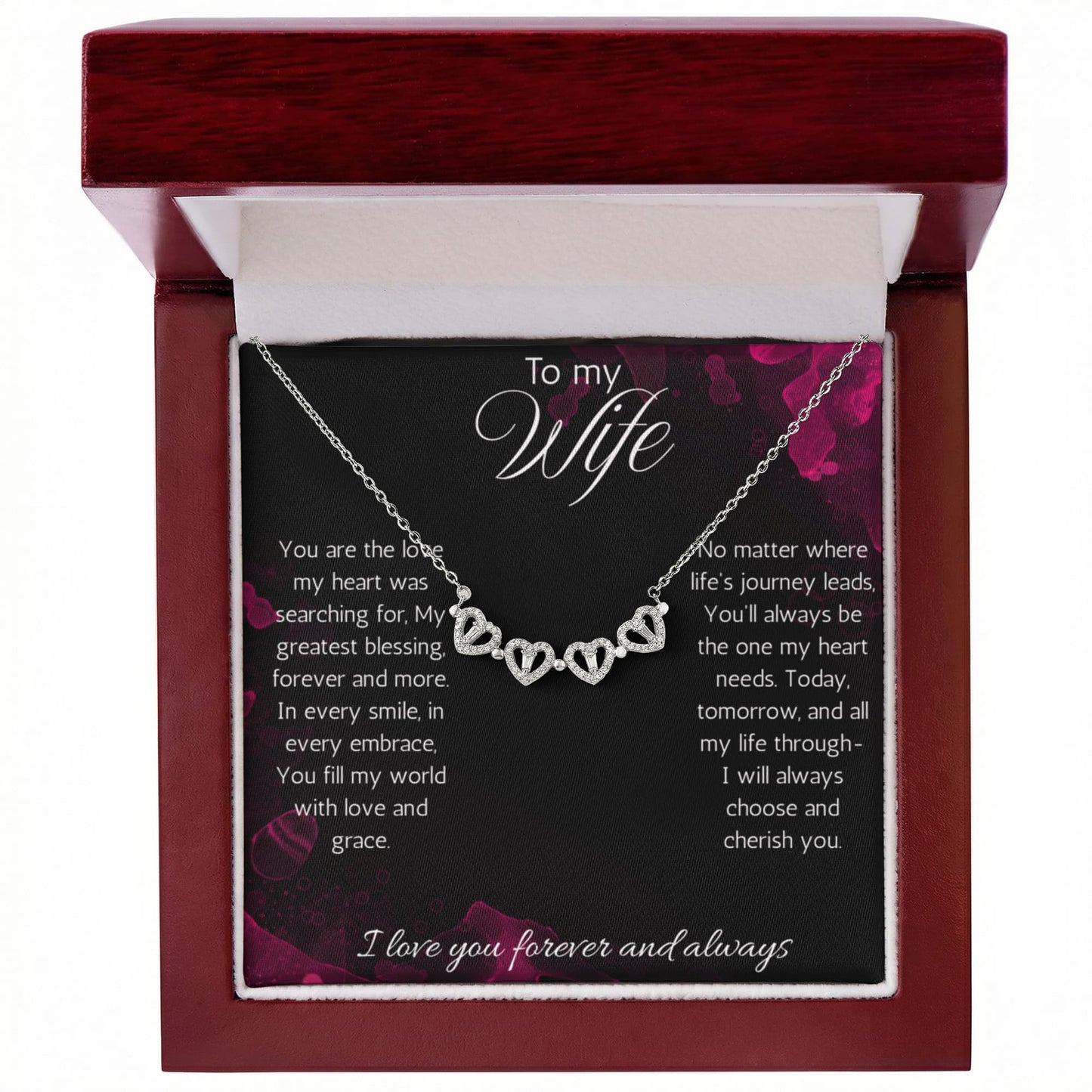 Wife Gift Necklace, Anniversary, Birthday, Christmas Gift Necklace For Soulmate, from Husband Magnetic Heart Jewelry