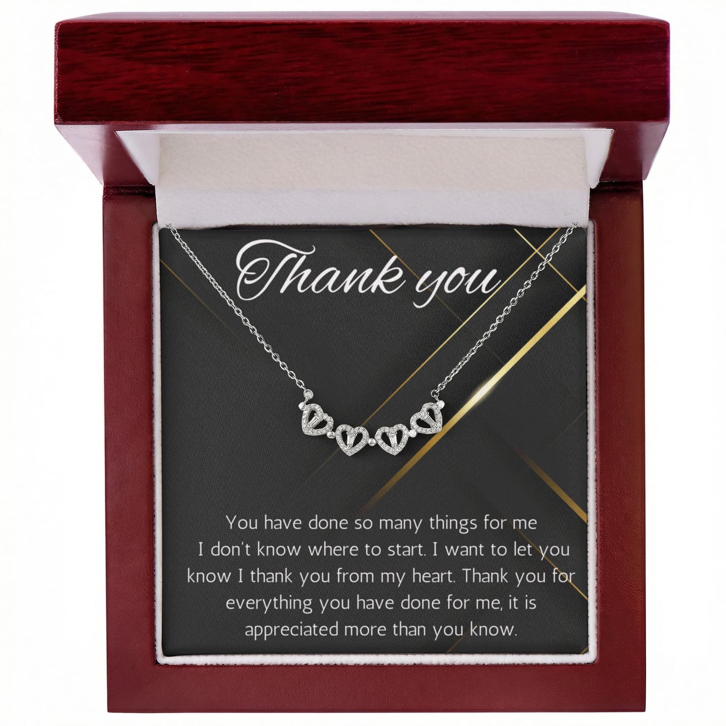 Thank you necklace thank you gift appreciation gift gratitude gift thank you jewelry Magnetic Heart necklace, gift for teacher nurse