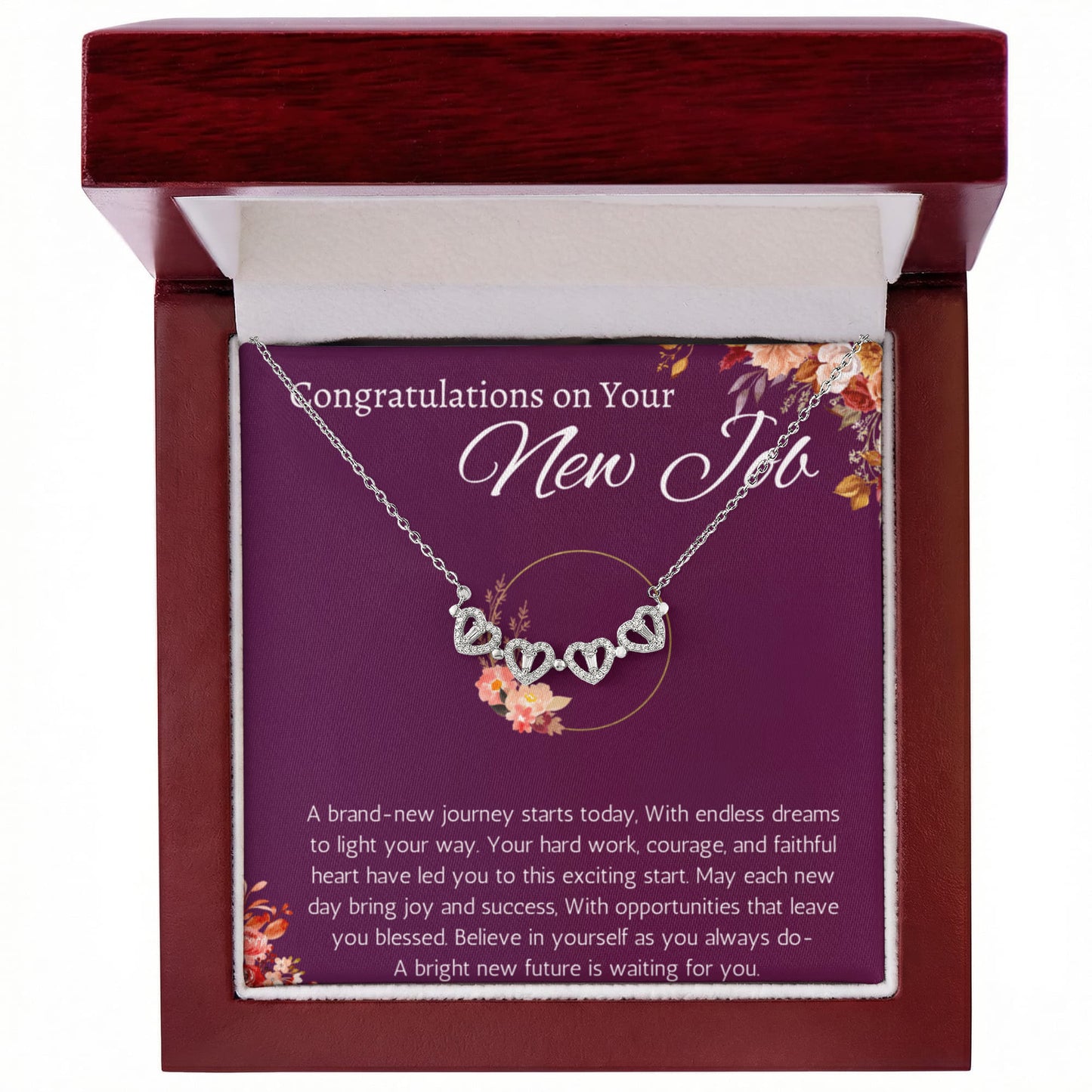 New Job Gift for Her Necklace Congratulations Gift New Job Colleague Leaving Gift New Job Gifts for Woman Magnetic Heart Jewelry
