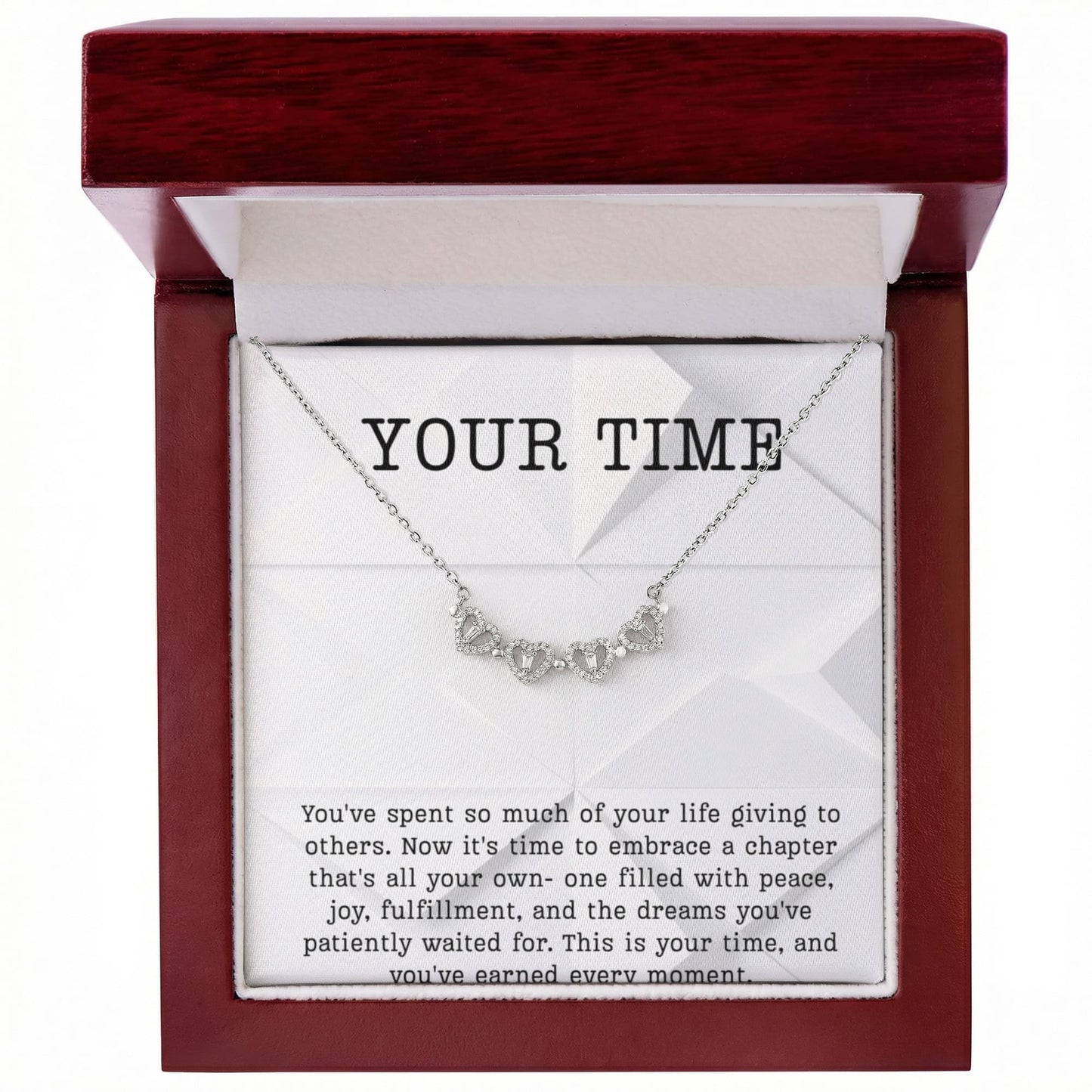 Retirement Gift necklace your time meaningful Gift Retiring celebration Magnetic Heart Jewelry