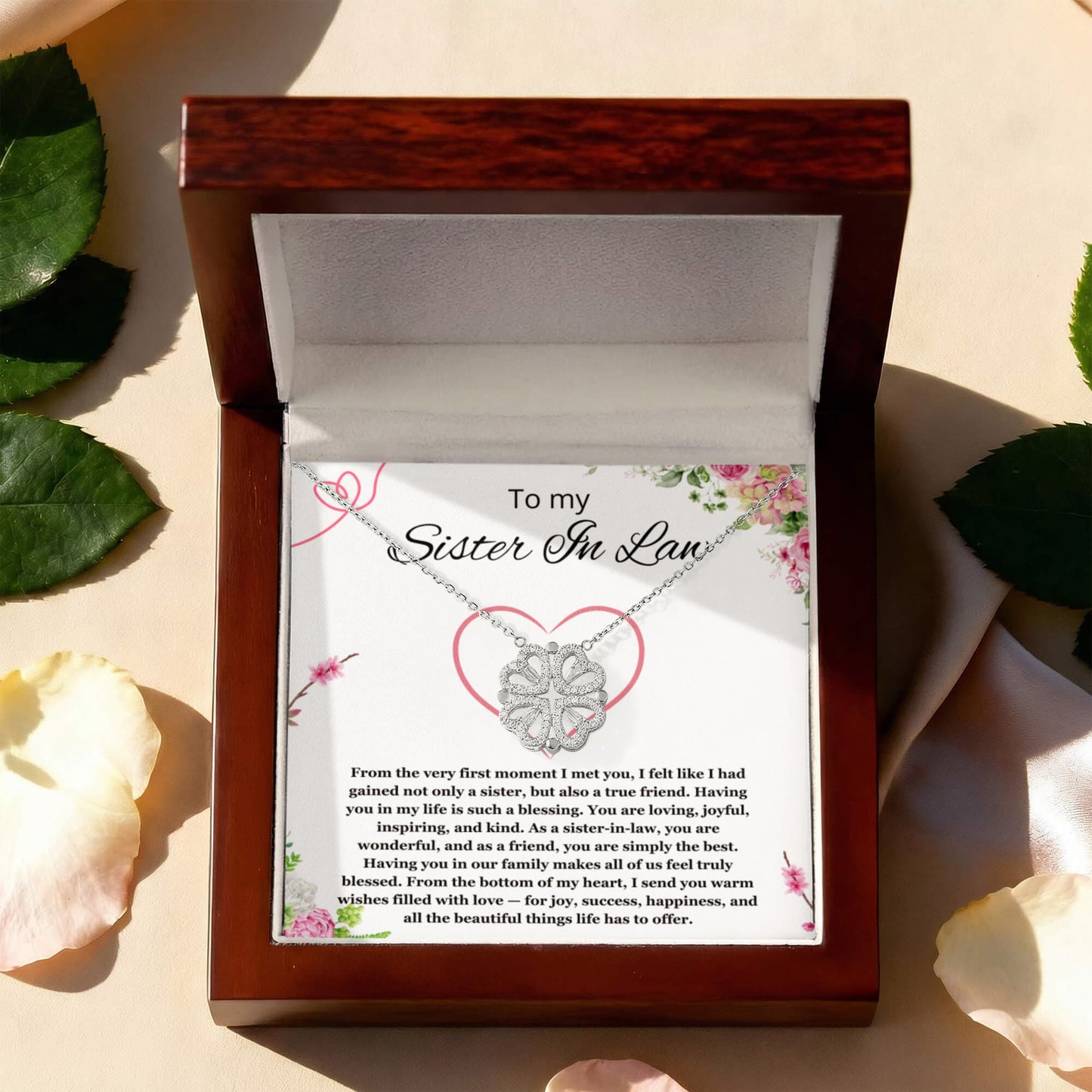 Sister in Law Jewelry Sister-in-Law Birthday Gift for Sister in Law Gift from Bride Wedding Birthday Magnetic Heart Necklace