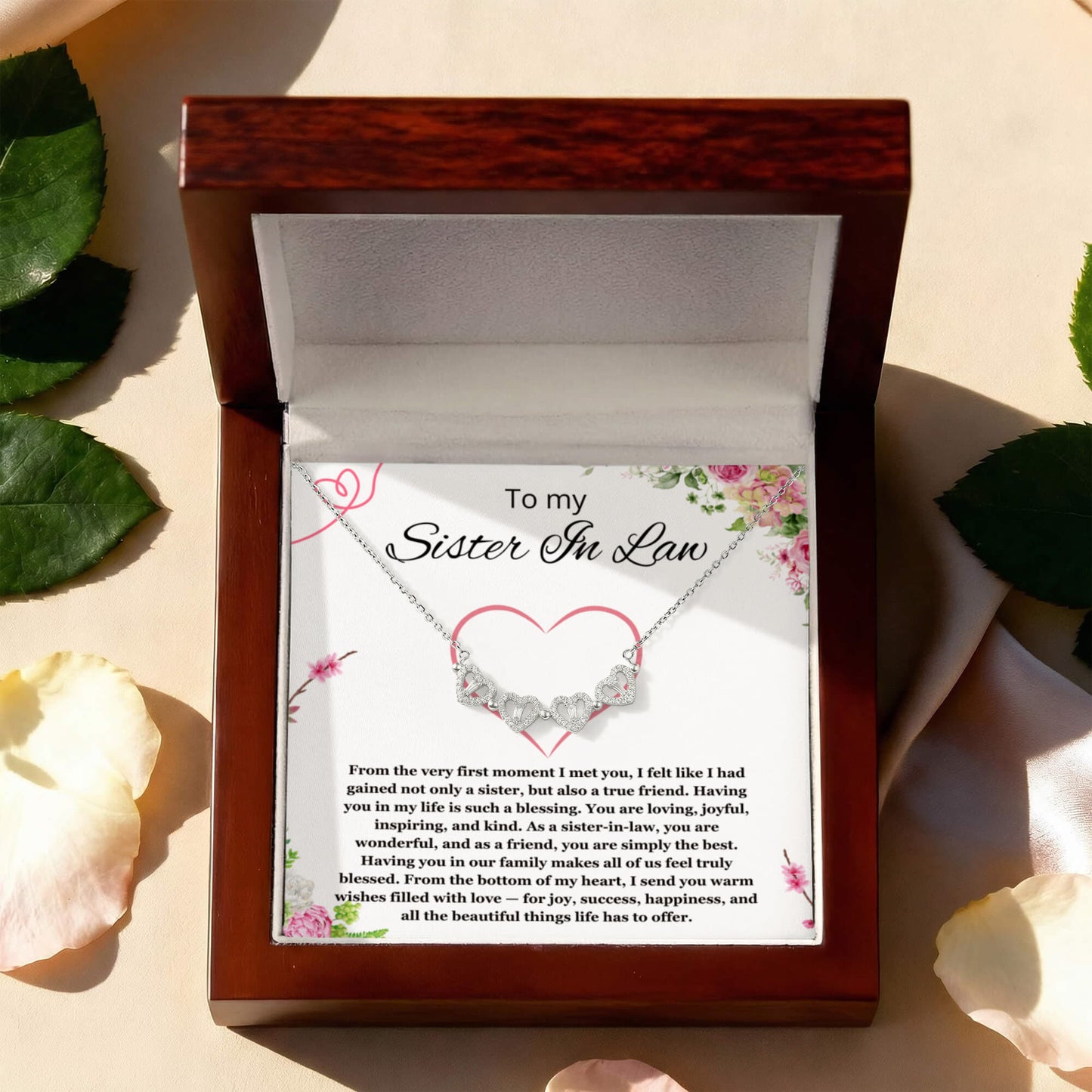 Sister in Law Jewelry Sister-in-Law Birthday Gift for Sister in Law Gift from Bride Wedding Birthday Magnetic Heart Necklace