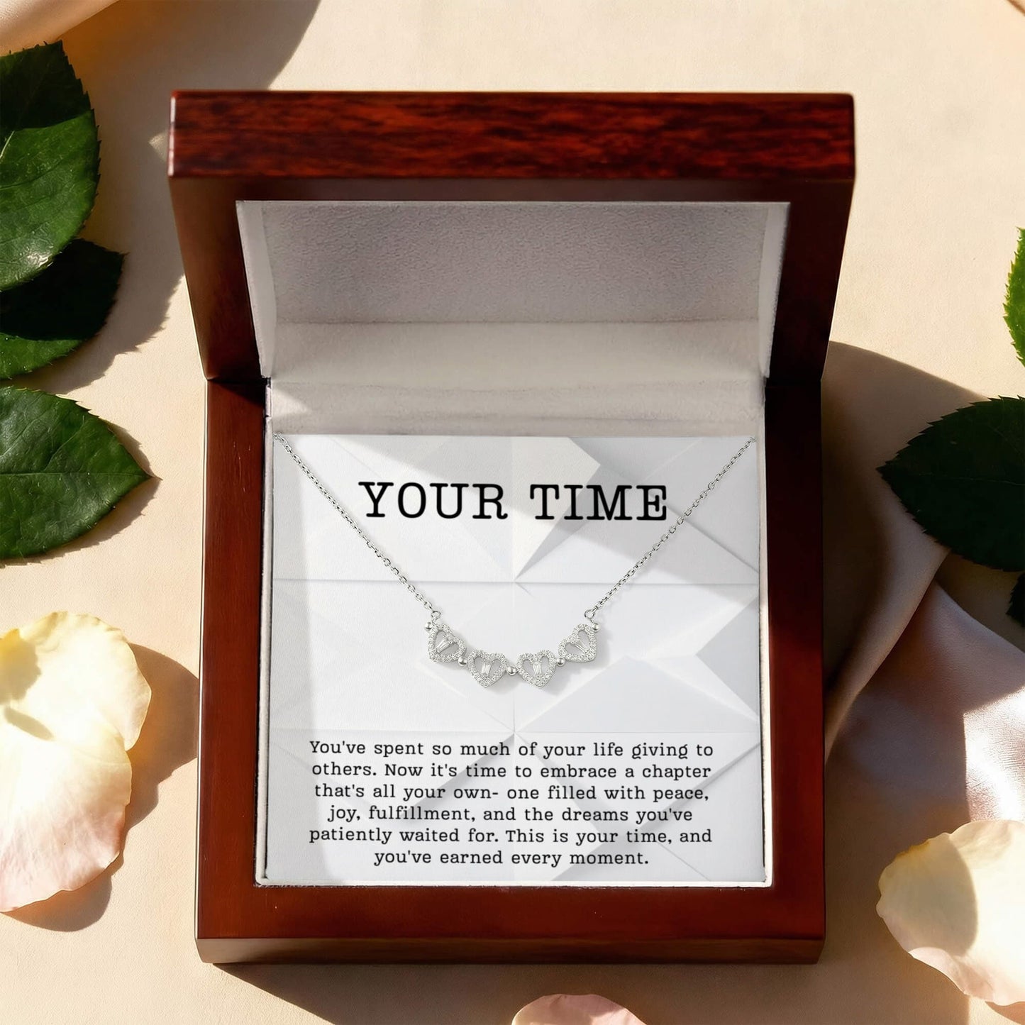 Retirement Gift necklace your time meaningful Gift Retiring celebration Magnetic Heart Jewelry