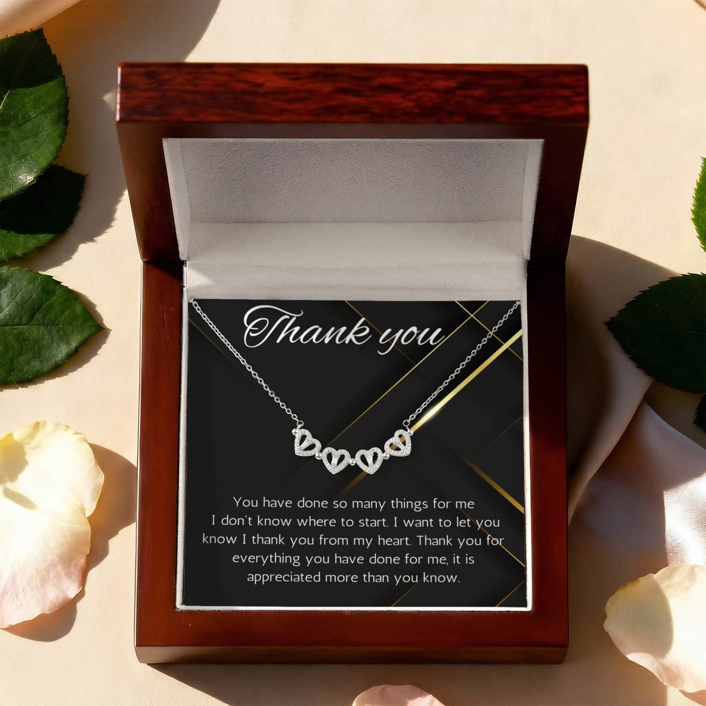 Thank you necklace thank you gift appreciation gift gratitude gift thank you jewelry Magnetic Heart necklace, gift for teacher nurse