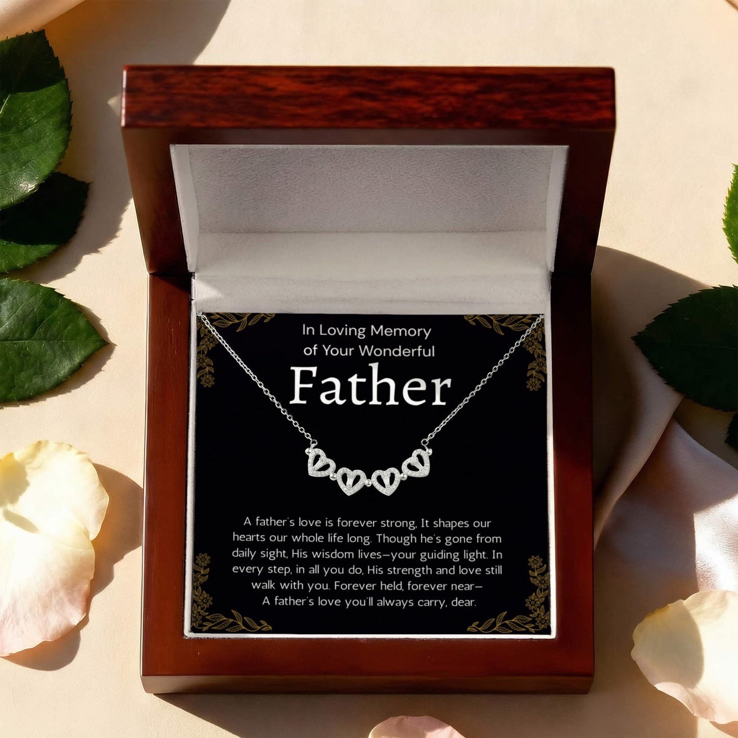 Loss Of Father Gift Necklace, Dad Memorial  Dad Condolence , Grief , Father Remembrance Necklace to Daughter Magnetic Heart