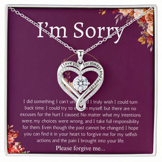 I'm Sorry Gift Apology Gift For Her Love You Always Necklace Please Forgive me Gift Wife, Girlfriend, Friend, Forgiveness Jewelry