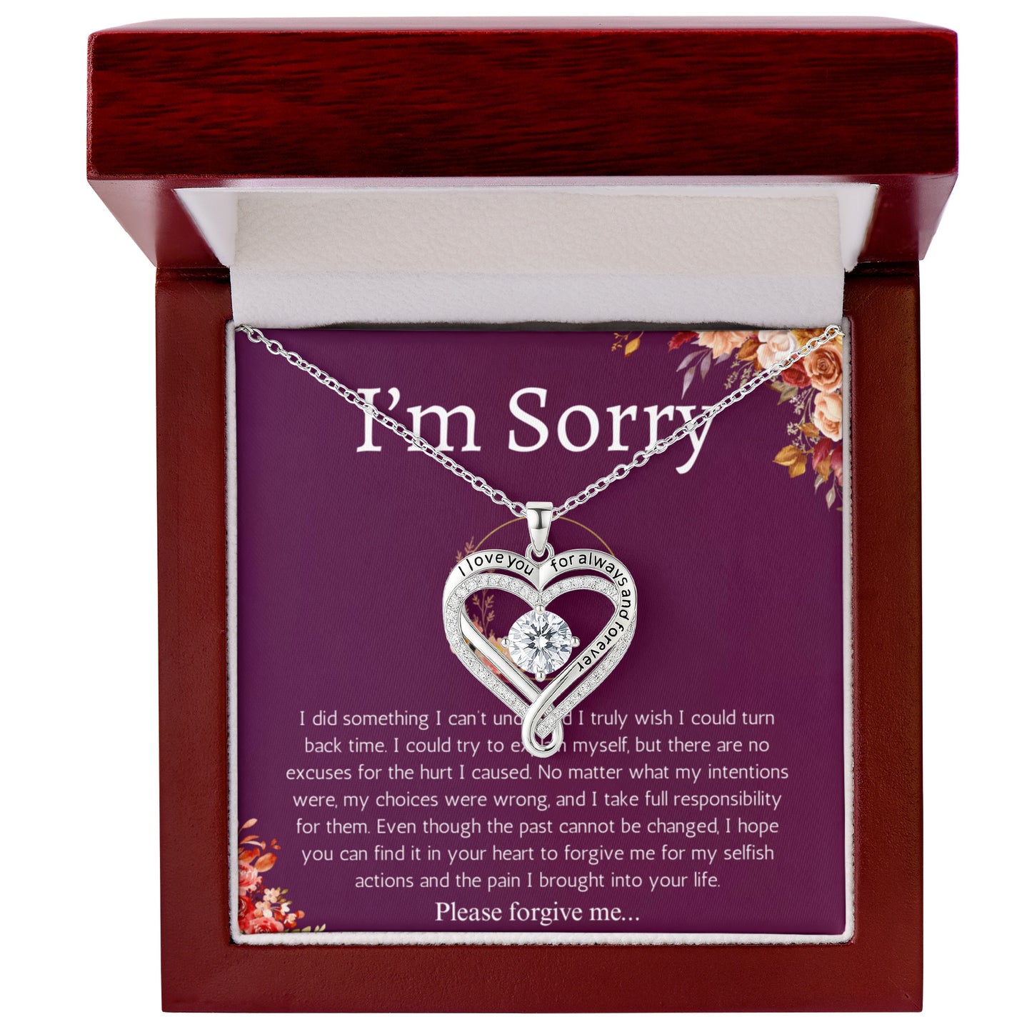 I'm Sorry Gift Apology Gift For Her Love You Always Necklace Please Forgive me Gift Wife, Girlfriend, Friend, Forgiveness Jewelry