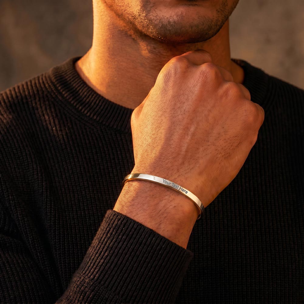 Grandson Gift Custom Engraved Stainless Steel Cuff for Grandson From Grandma Grandpa Nana Graduation Birthday Christmas Gift