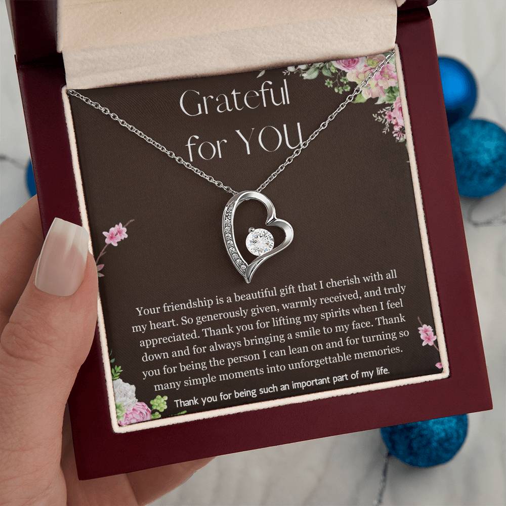 Appreciation Gift Thank you Gift for Friend,  Best Friend Gift, Gratitude Gift, Best Friend Necklace forever Love Jewelry