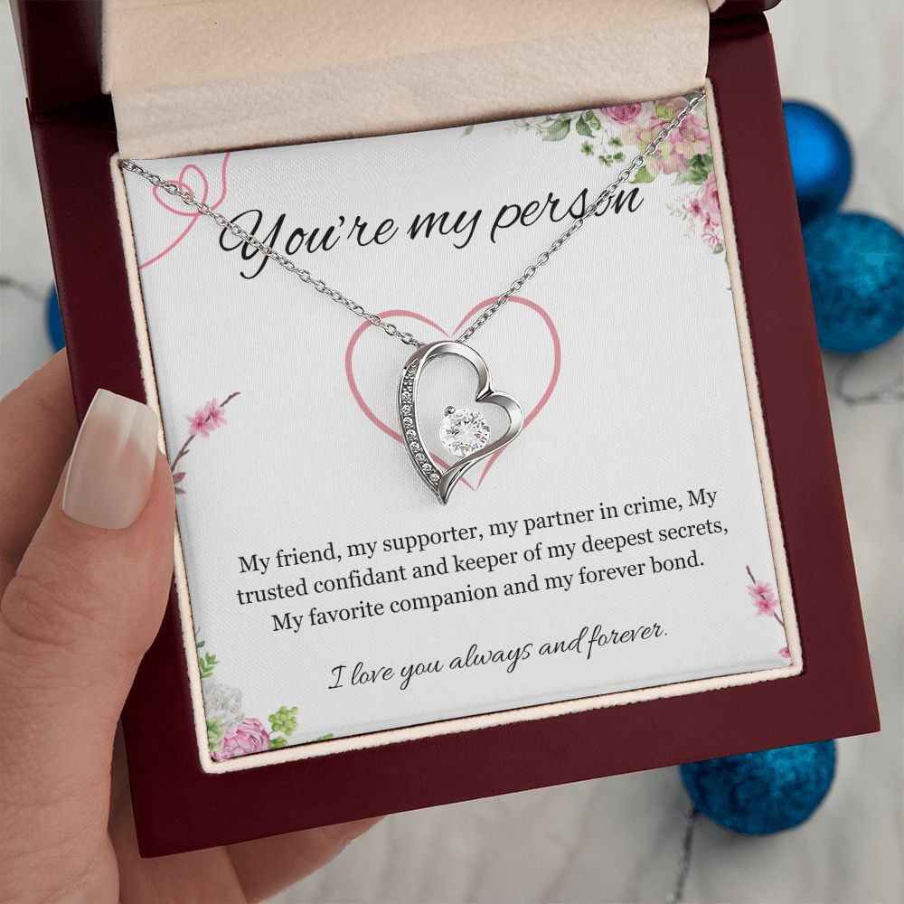 You are my Person Necklace, Best Friend Gift Necklace, Friendship, BFF, Best Friend Jewelry Forever Love