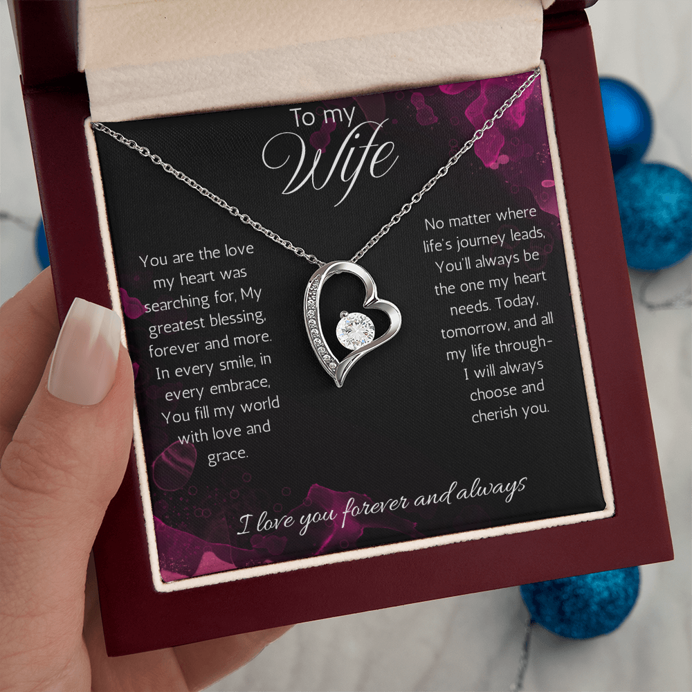 Wife Gift Necklace, Anniversary, Birthday, Christmas Gift Necklace For Soulmate, from Husband Love Forever Love Jewelry