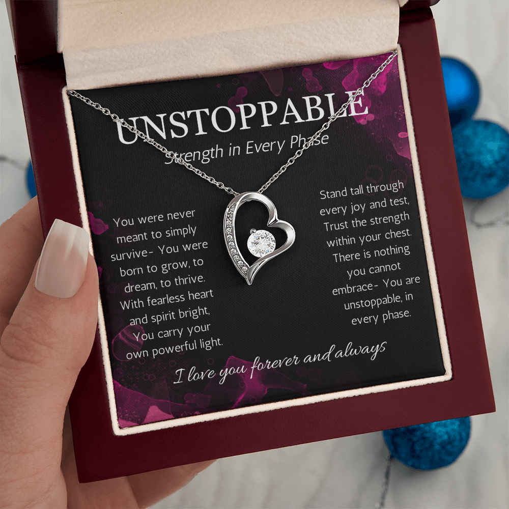 Empowerment Necklace, Resilience Necklace Unstoppable Strong Woman Jewelry Gift Forever Love Present