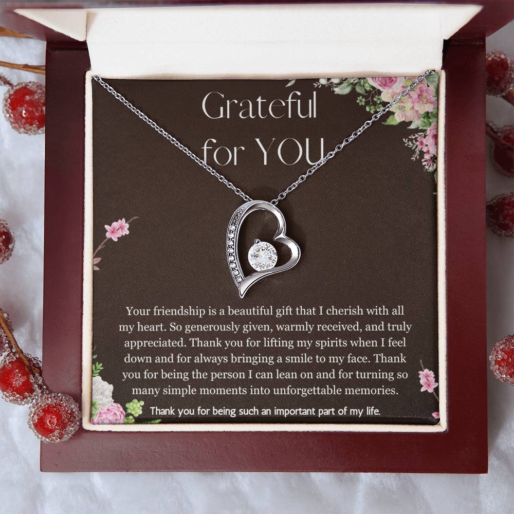 Appreciation Gift Thank you Gift for Friend,  Best Friend Gift, Gratitude Gift, Best Friend Necklace forever Love Jewelry