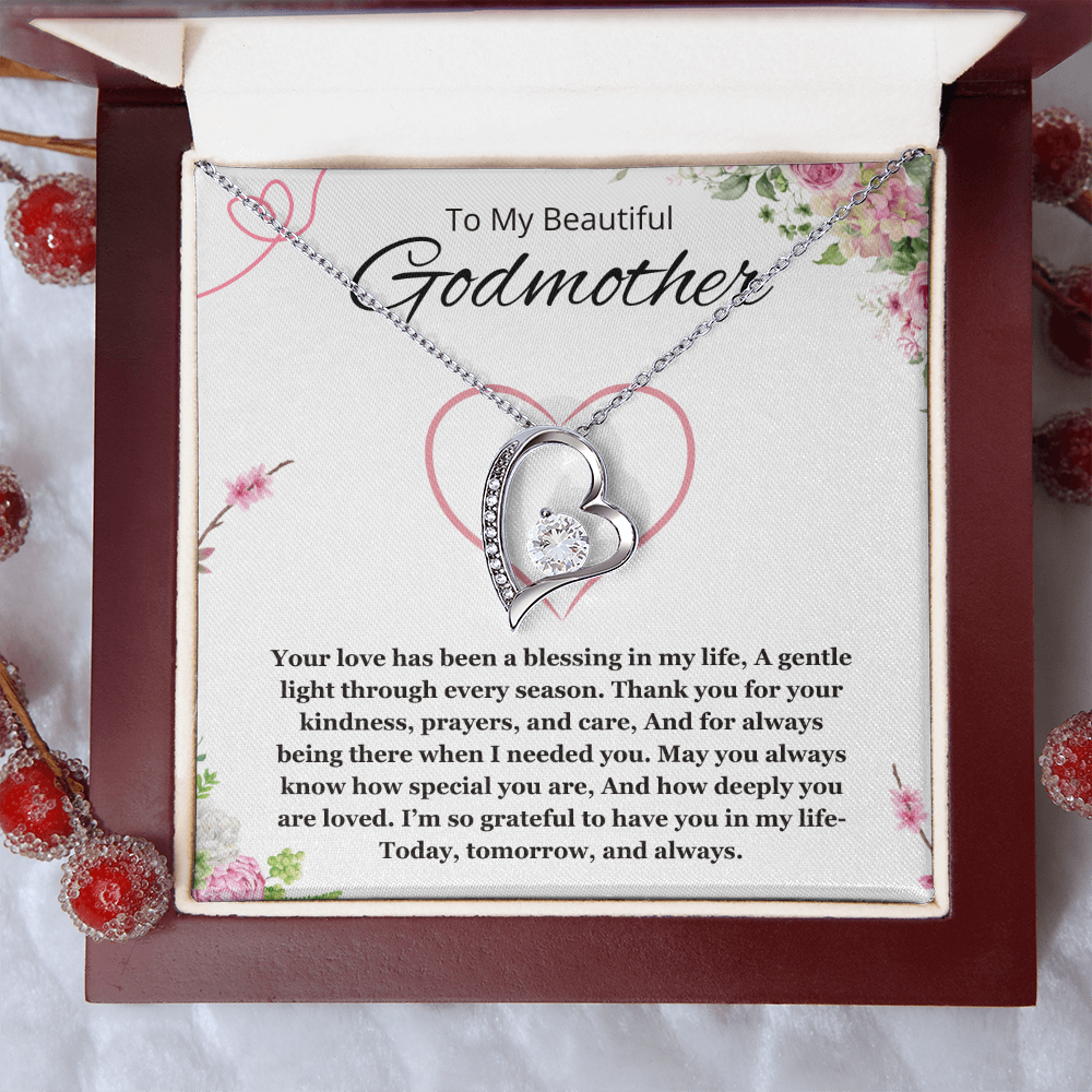 Godmother Gift from Godson or Goddaughter, Godmother Necklace Forever Love Jewelry