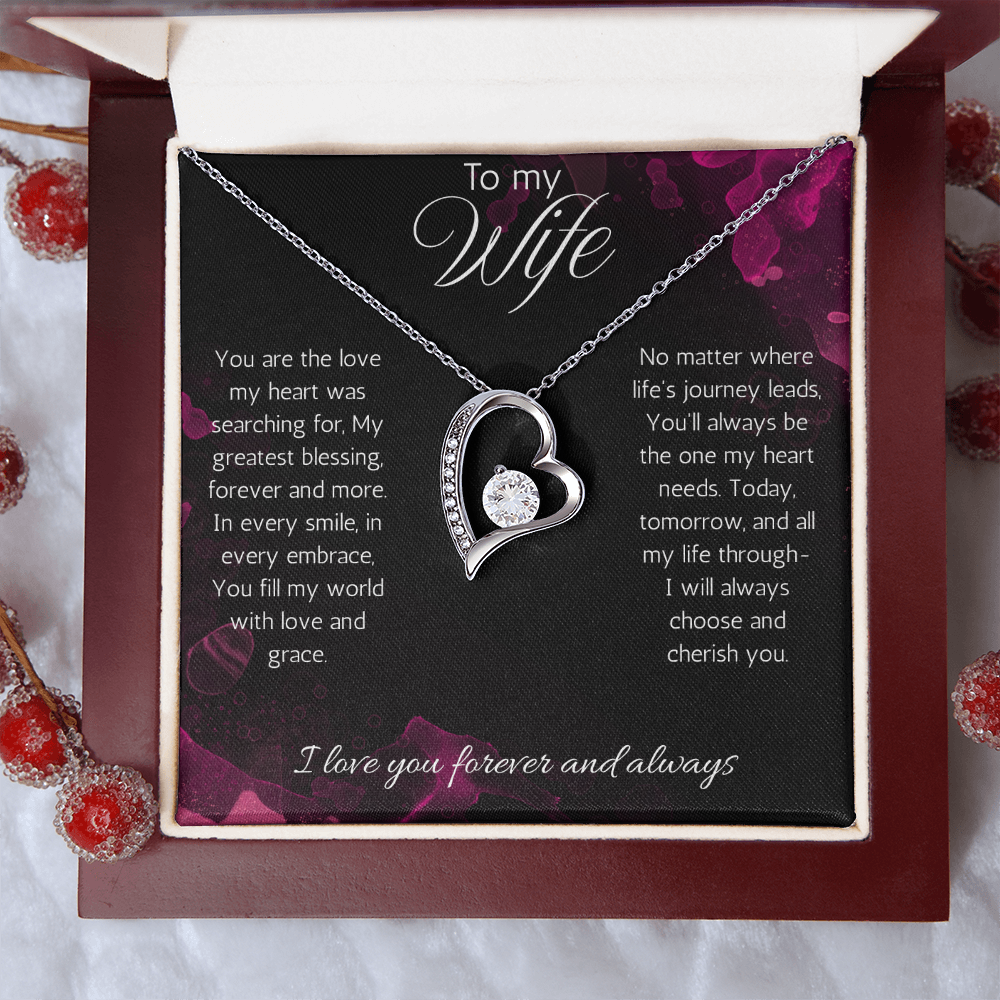 Wife Gift Necklace, Anniversary, Birthday, Christmas Gift Necklace For Soulmate, from Husband Love Forever Love Jewelry