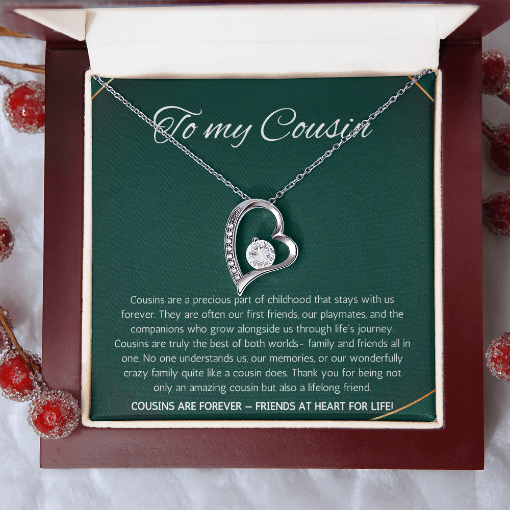Cousin Gift Necklace, Cousin Best Friend Present, Cousins Christmas, Graduation Birthday, Gift Necklace Forever Love