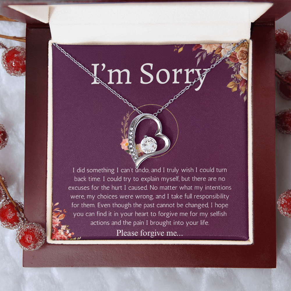 I'm Sorry Gift Apology Gift For Her Forever Love Necklace Please Forgive me Gift Wife, Girlfriend, Friend, Forgiveness Jewelry