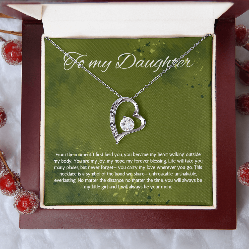 Daughter Gift Necklace From Mom Birthday Graduation Present from Mother Forever Love Jewelry