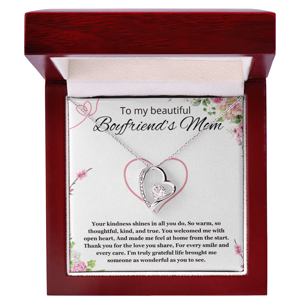 Boyfriends Mom Gift for Boyfriend's Mom, To My Boyfriends Mom Necklace Christmas, Mother's Day Birthday Forever Love Jewelry