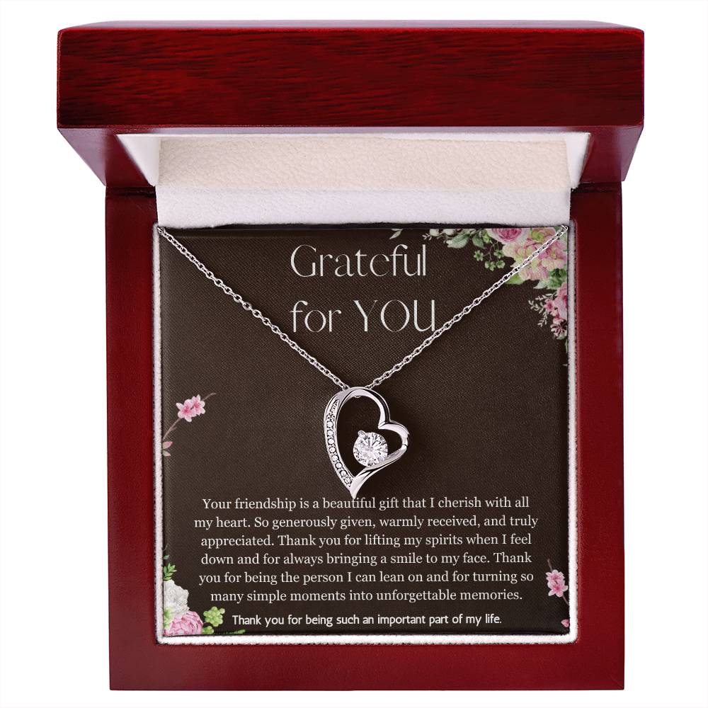 Appreciation Gift Thank you Gift for Friend,  Best Friend Gift, Gratitude Gift, Best Friend Necklace forever Love Jewelry