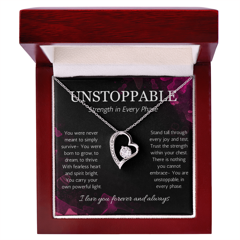 Empowerment Necklace, Resilience Necklace Unstoppable Strong Woman Jewelry Gift Forever Love Present