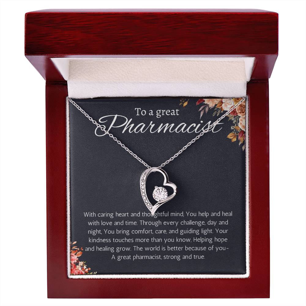 Pharmacist Gift Forever Love Necklace Graduation, Retirement, Appreciation, Christmas, Birthday or Thank You Present