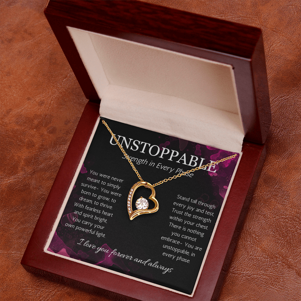 Empowerment Necklace, Resilience Necklace Unstoppable Strong Woman Jewelry Gift Forever Love Present
