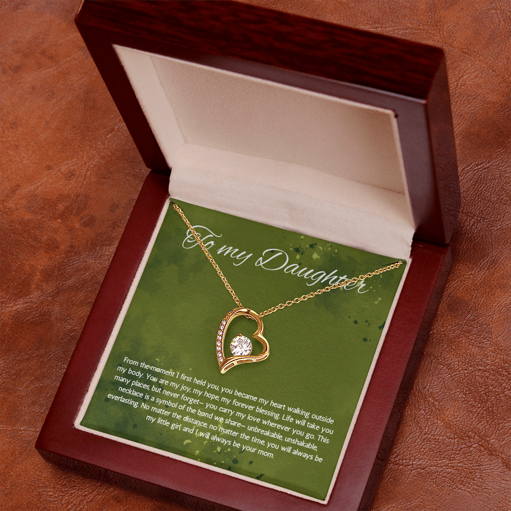 Daughter Gift Necklace From Mom Birthday Graduation Present from Mother Forever Love Jewelry