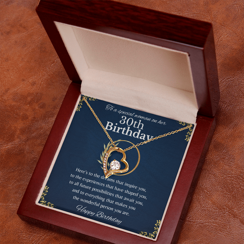 30th Birthday Gift for Woman, 30th Birthday Gift For Her, Solitaire Crystal Necklace, 30th Birthday Gift Necklace For Her,30th Birthday Jewelry