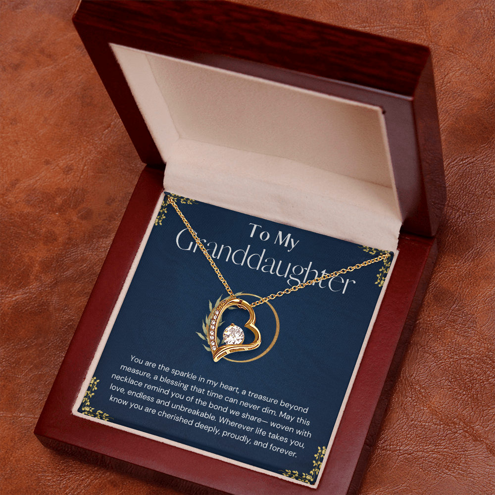 Granddaughter Gift Necklace from Grandma Grandpa Gift Birthday Christmas Graduation Gift Forever Love necklace from Grandfather Grandmother