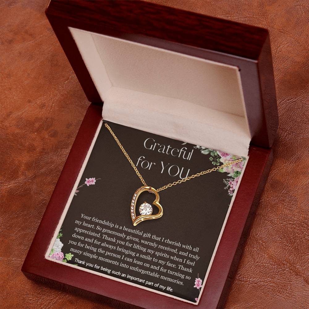Appreciation Gift Thank you Gift for Friend,  Best Friend Gift, Gratitude Gift, Best Friend Necklace forever Love Jewelry